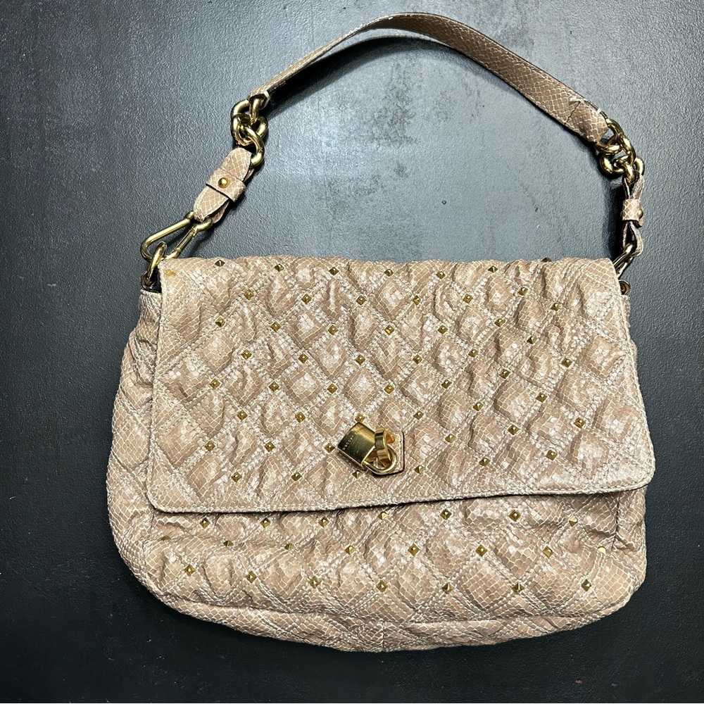 Marc Jacob’s Python Gold Studded Beat Bag - image 1
